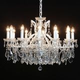 Arabella Shallow French White 12 Arm Chandelier